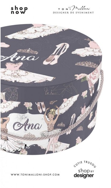 Cutie trusou balerina personaliziata cu tiara flori tutu Mica Balerina Mov 3